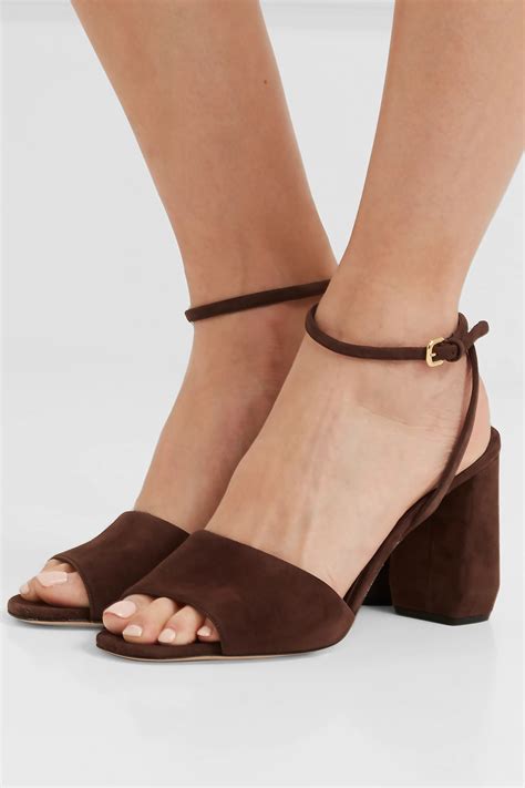 prada 85 suede sandals|Prada platforms.